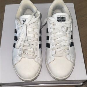 Adidas Cloudfoam White and Black Sneakers